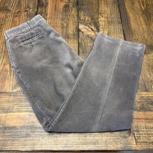 Haggar Mens Corduroy Pants Gray Pleated Front Size 38x30 Relaxed Fit vintage